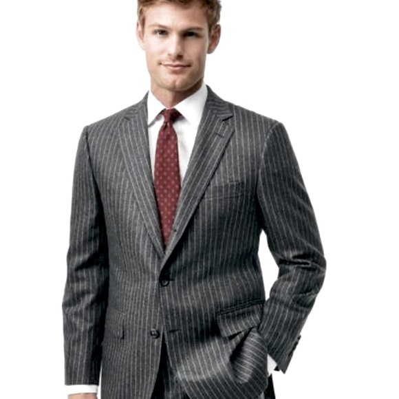 Brooks Brothers Classic Pinstipe Wool Suit Jacket